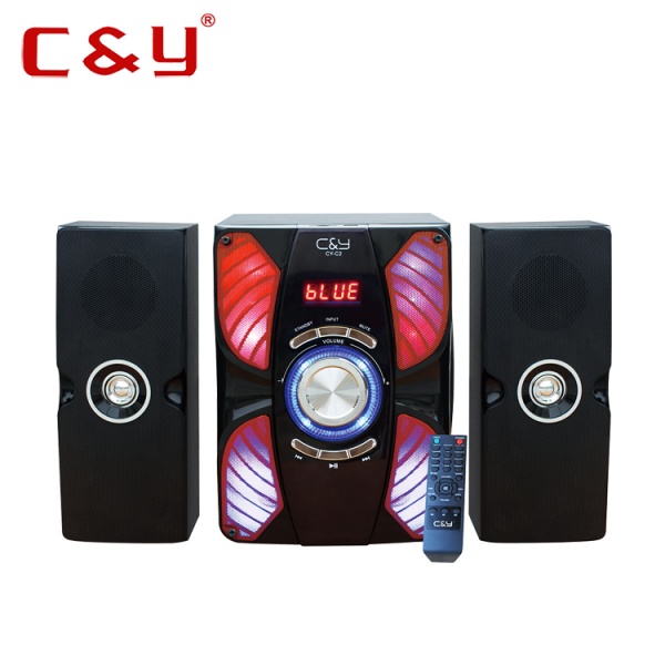 C&Y C2 2.1 bluetooth speaker factory home theatre sound system with led light